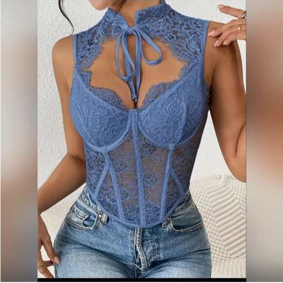 New Lace Corset Top Size S-M - Picture 7 of 7